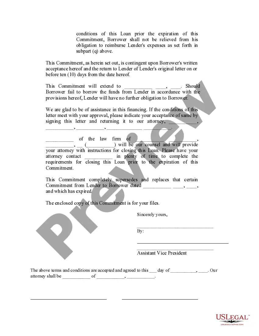 Get Loan Commitment Agreement Preview Loan Commitment Agreement