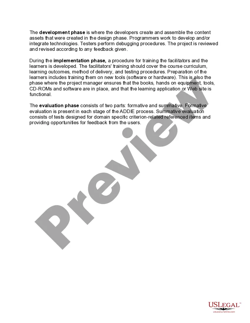 Get Instructional Design ADDIE Preview Instructional Design ADDIE