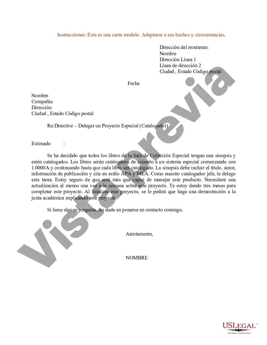 Preview Ejemplo de carta para directiva - Proyecto especial para catalogador