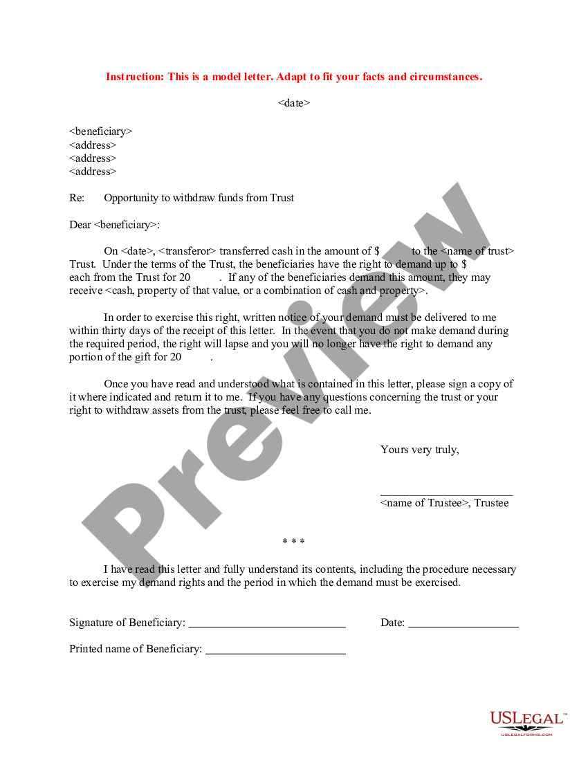 Sample Letter To Beneficiaries Regarding Trust Money Letter Beneficiaries Us Legal Forms 4114