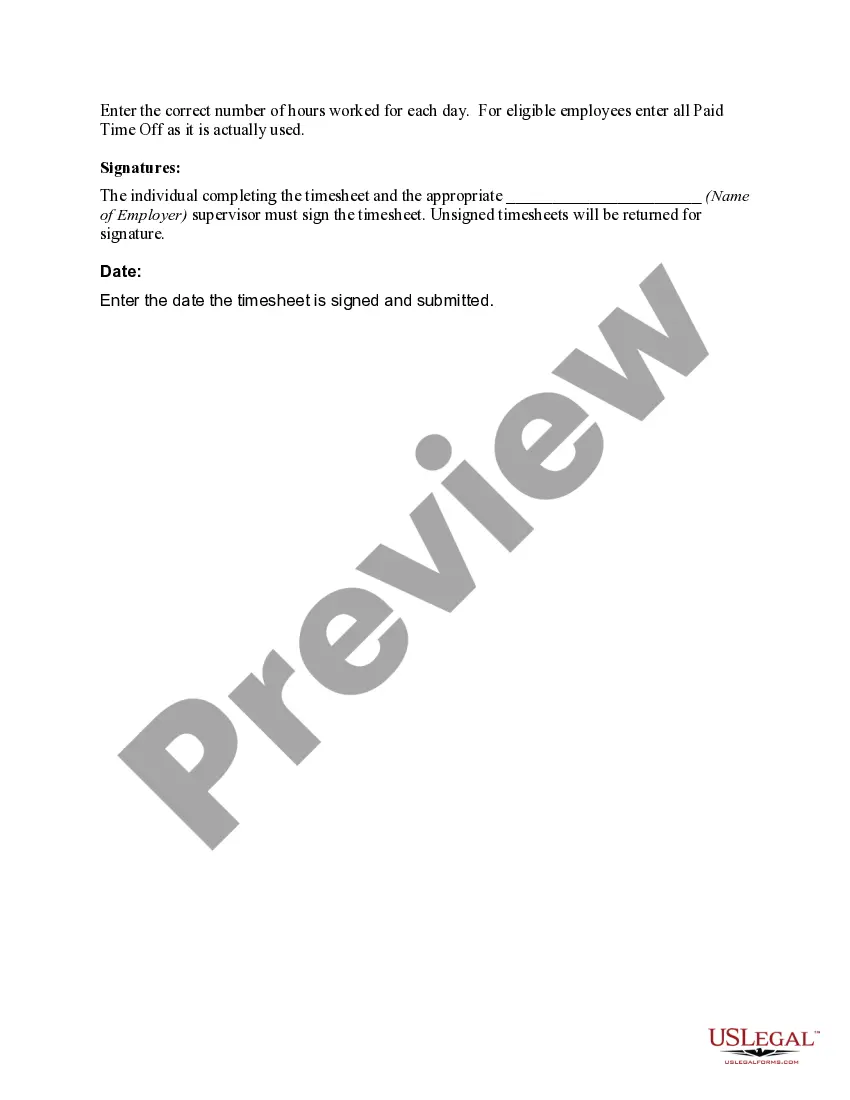 Get Time Sheet Instructions Preview Time Sheet Instructions