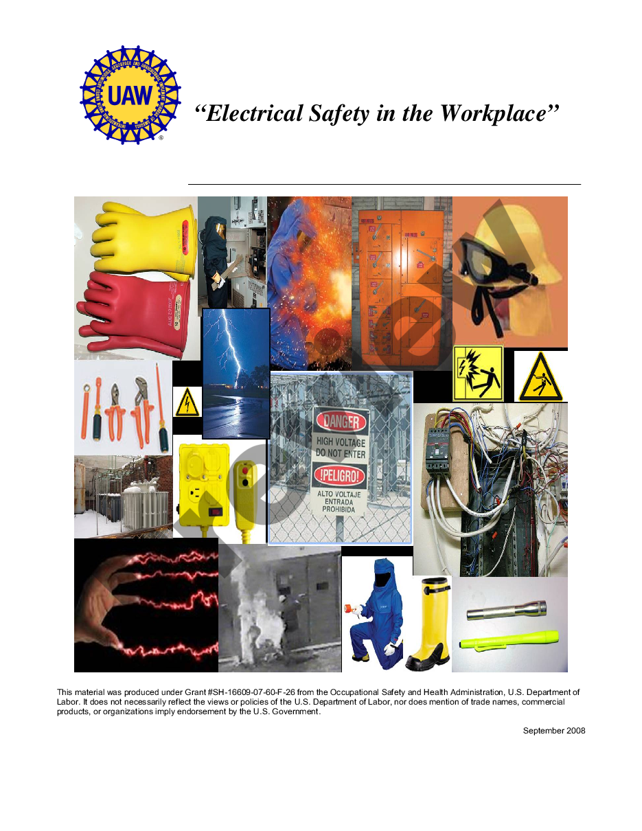 page 0 Electrical Safety Training Manual preview