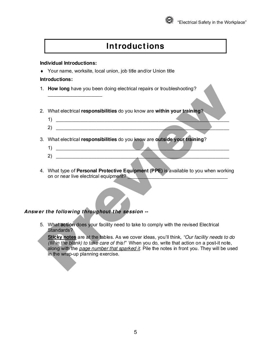 page 4 Electrical Safety Training Manual preview