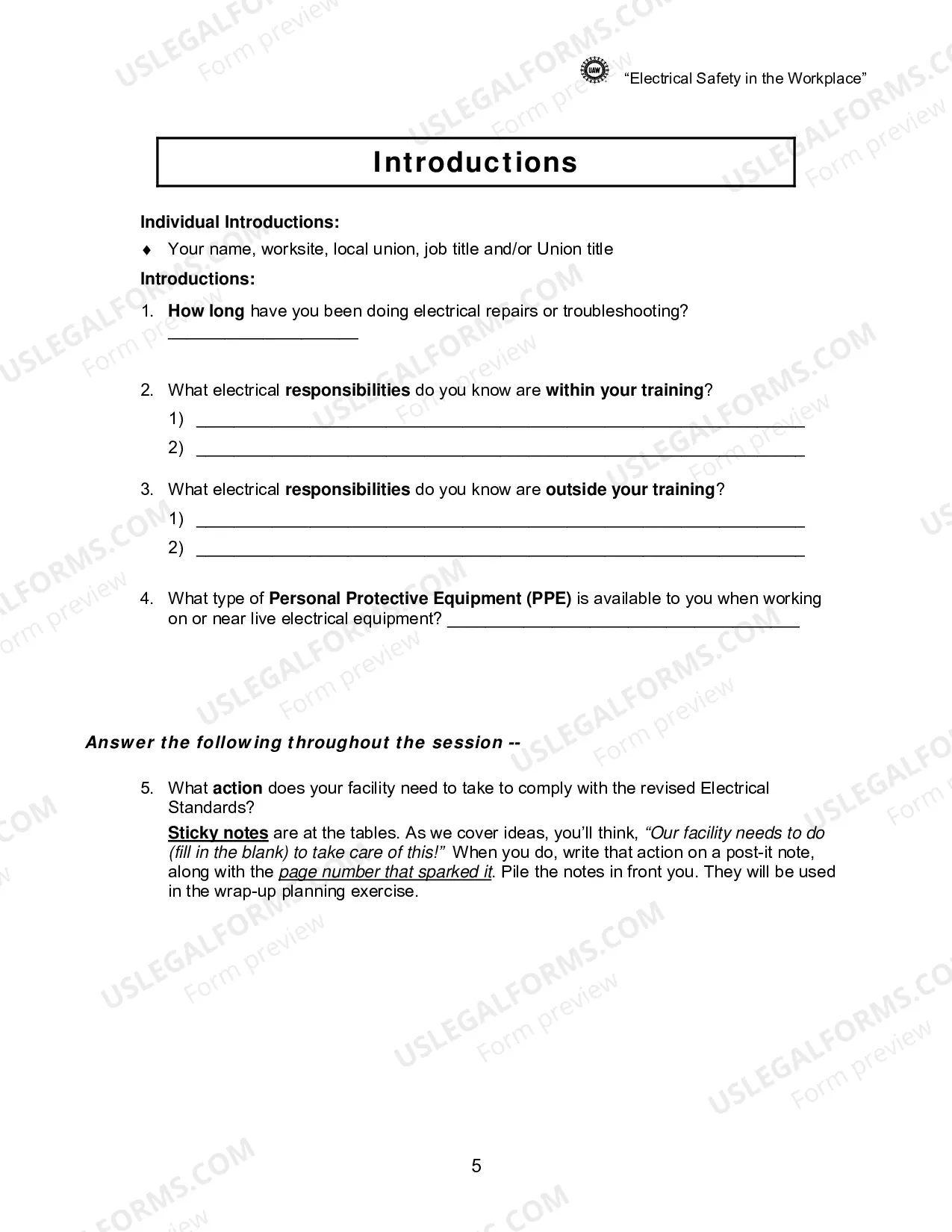 Preview Electrical Safety Training Manual