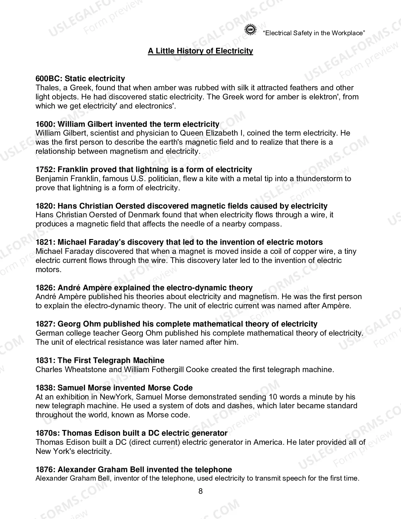 Preview Electrical Safety Training Manual