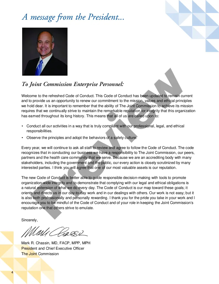 Get Joint Commission Code of Conduct Preview Joint Commission Code of Conduct
