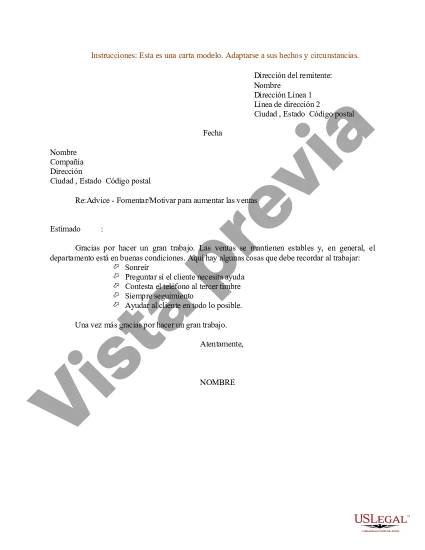 Preview Ejemplo de carta de estímulo para aumentar las ventas