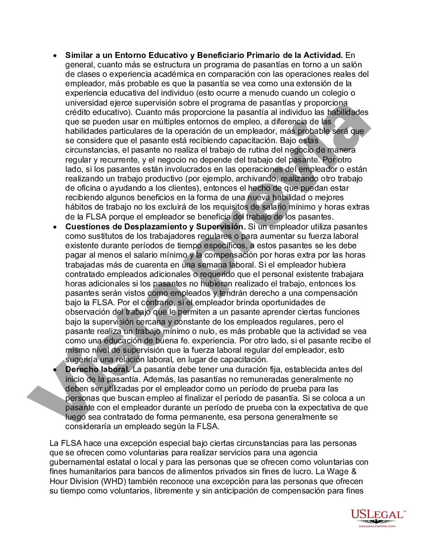 Preview Programas de pasantías bajo la ley estatal y federal