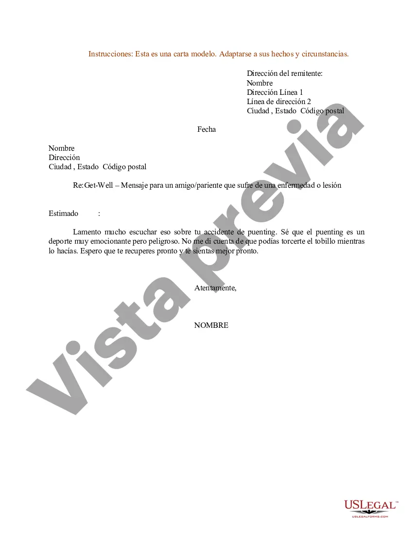 Preview Ejemplo de carta para un mensaje de mejórate a un familiar amigo