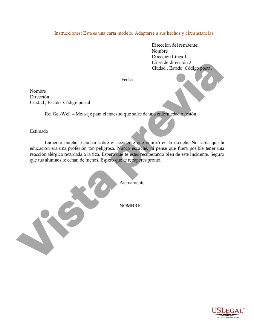 Preview Carta de muestra para el mensaje de recuperación para el maestro