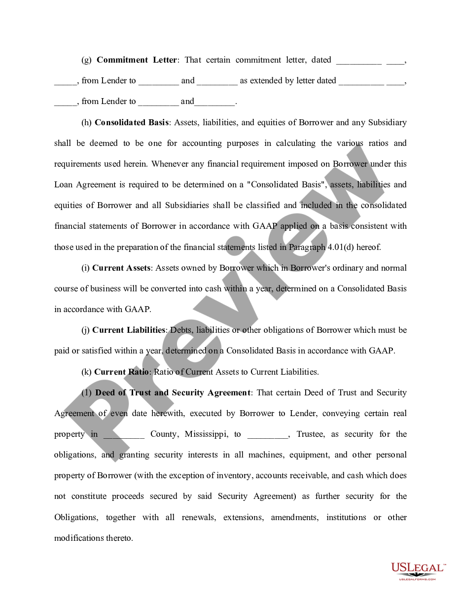 page 2 Loan Agreement for Equipment preview