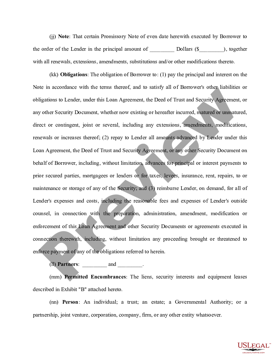 page 6 Loan Agreement for LLC preview