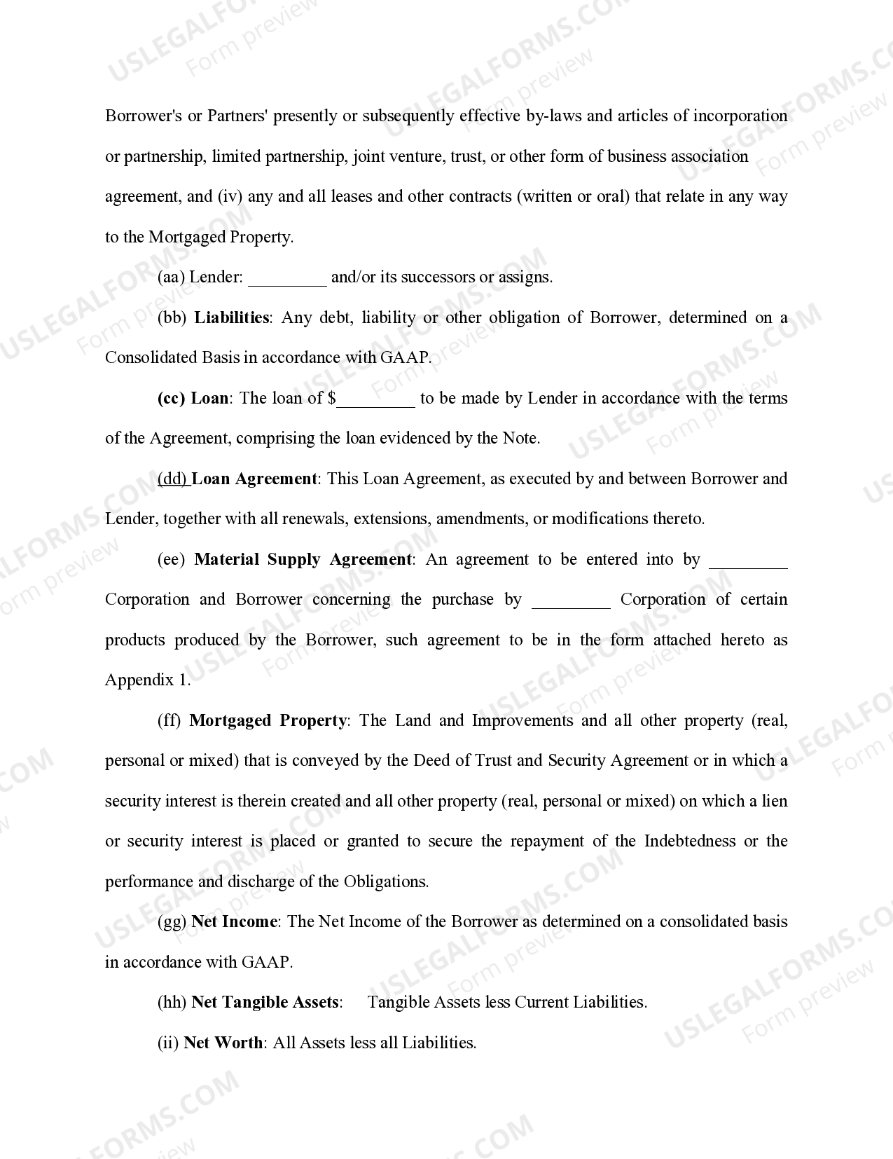 Loan Agreement for Horse US Legal Forms