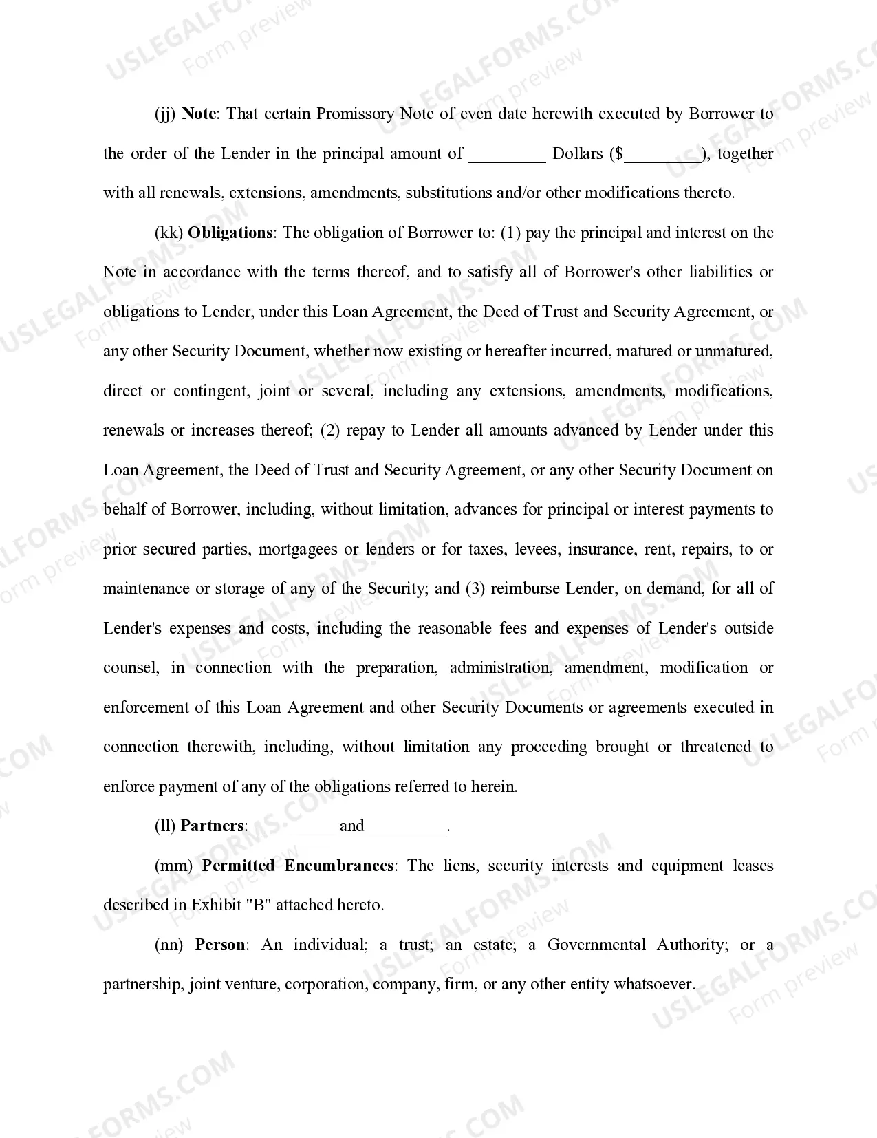 Preview Loan Agreement for Personal Loan