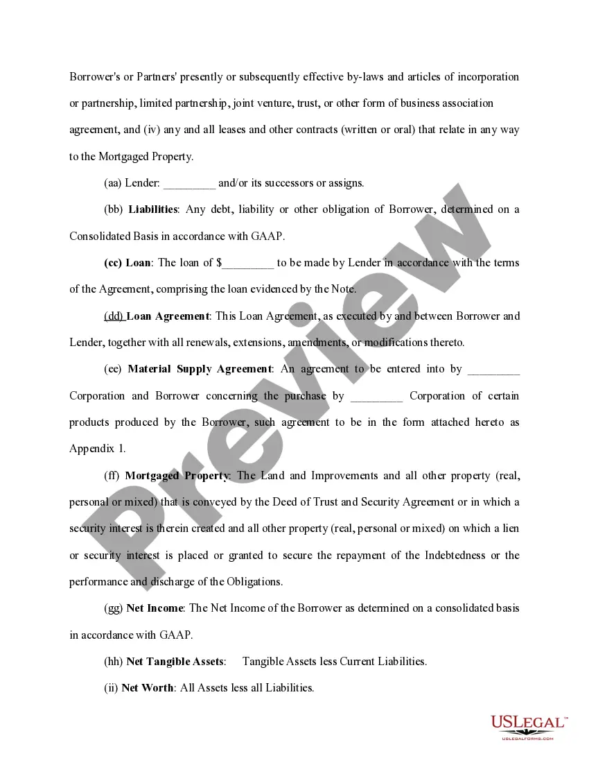 Preview Loan Agreement for Business