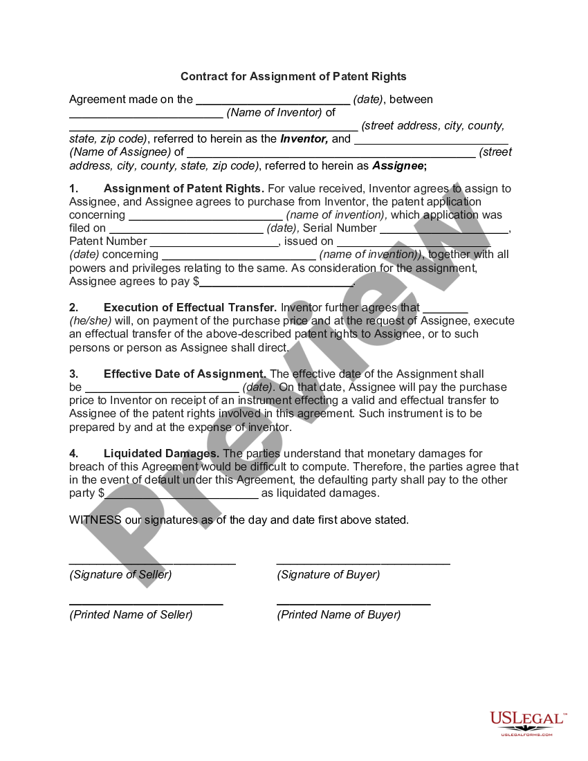 patent rights assignment agreement