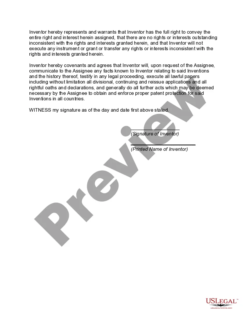 Get Assignment of Rights Under Patent Application and Patents That May Be Issued Preview Assignment of Rights Under Patent Application and Patents That May Be Issued