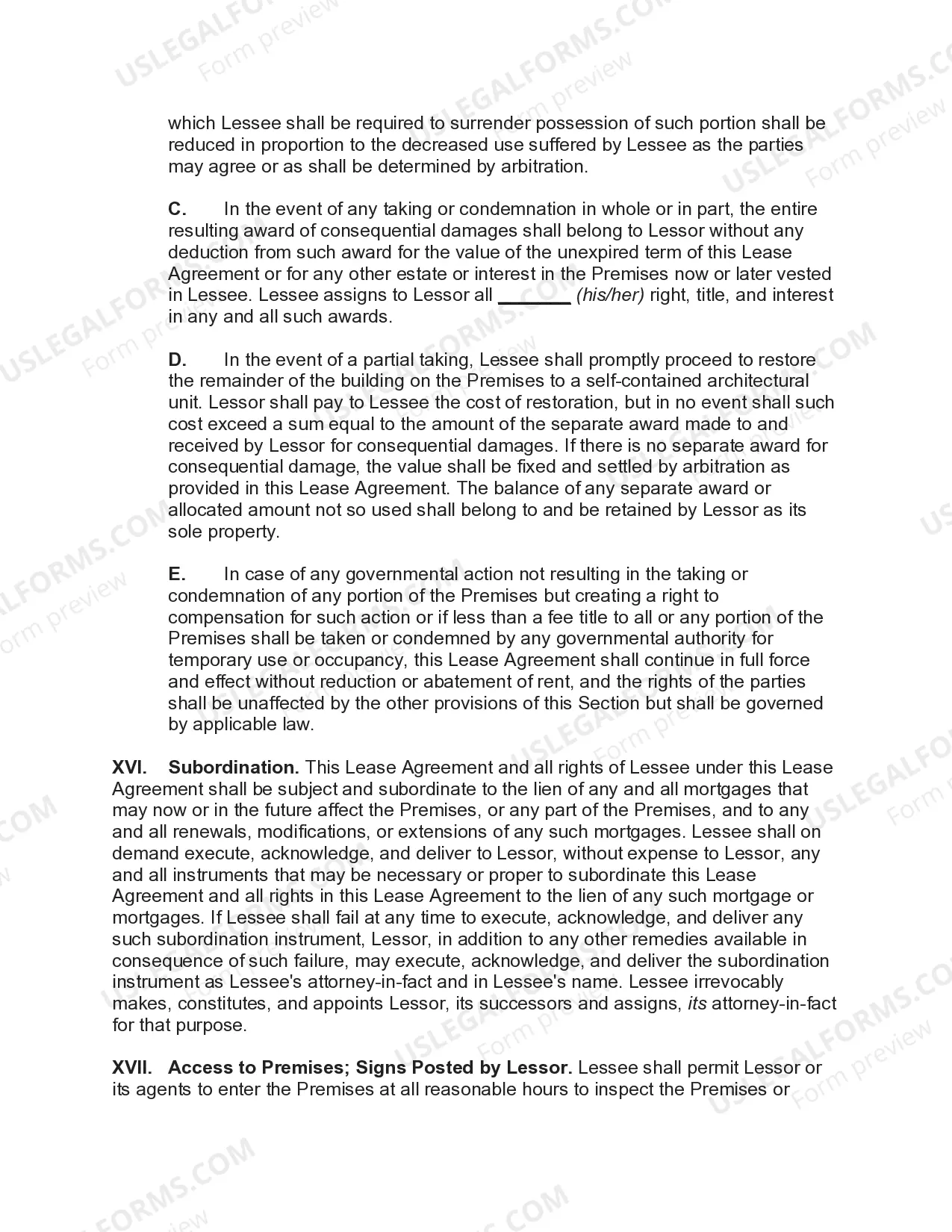 Preview Lease of Commercial Building