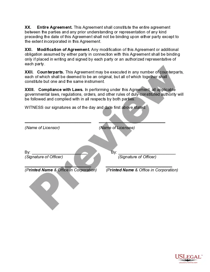 Preview Royalty Agreement and License of Rights under Patent