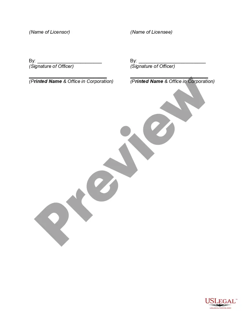 Preview Exclusive License Agreement for Patent with Schedule of Royalties