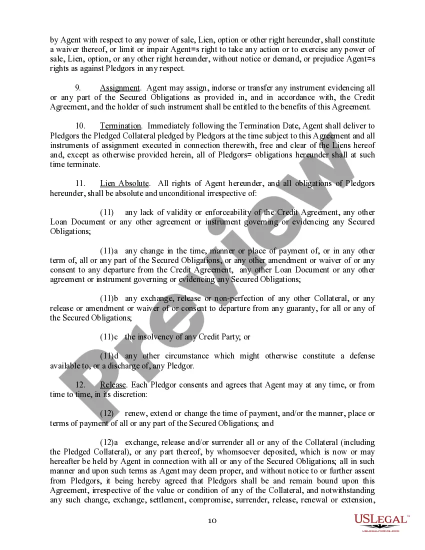 Get Agreement Pledge of Stock and Collateral for Loan Preview Agreement Pledge of Stock and Collateral for Loan