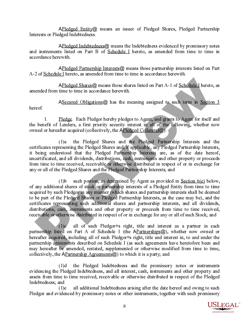 Get Agreement Pledge of Stock and Collateral for Loan Preview Agreement Pledge of Stock and Collateral for Loan