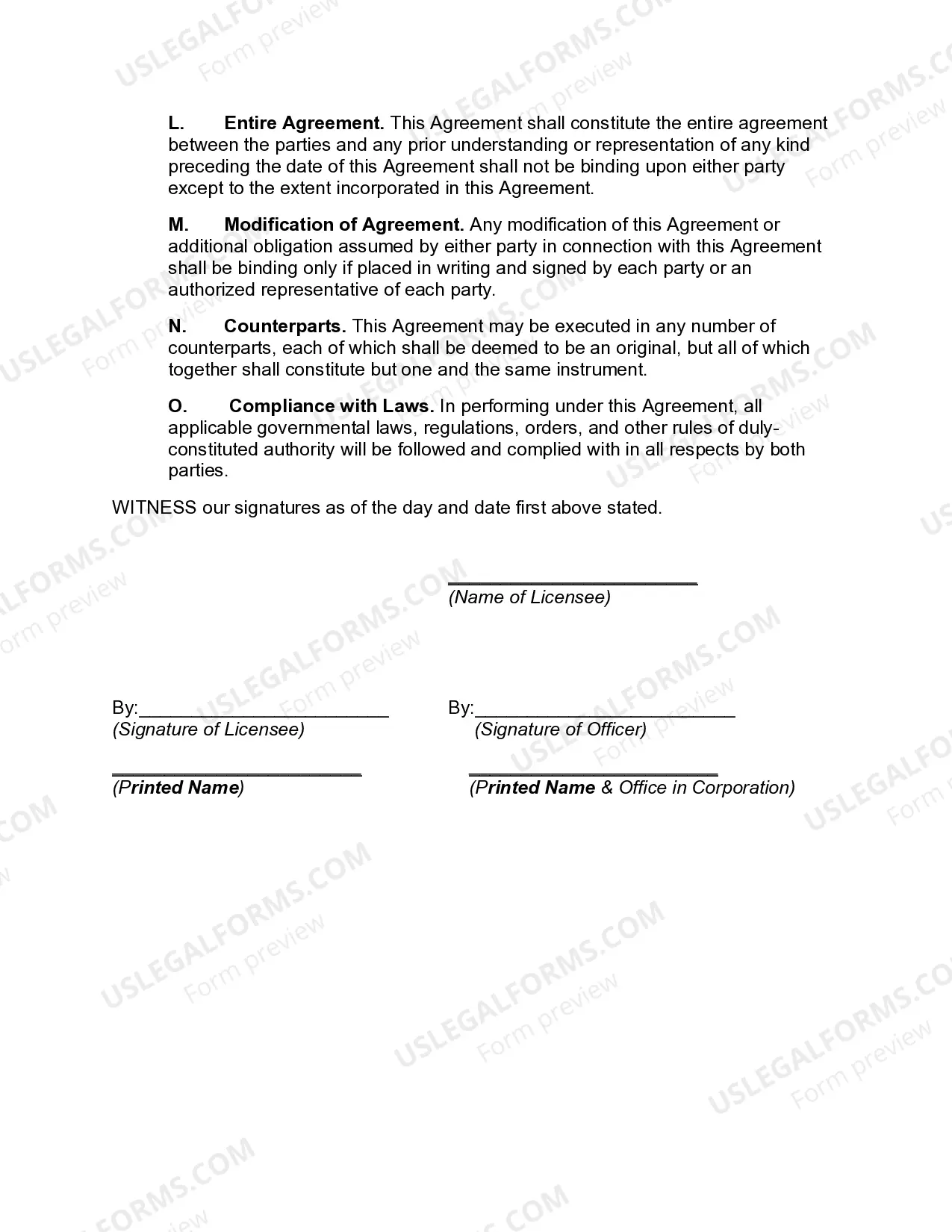 Preview Exclusive License Agreement between Individual Inventor and Corporation