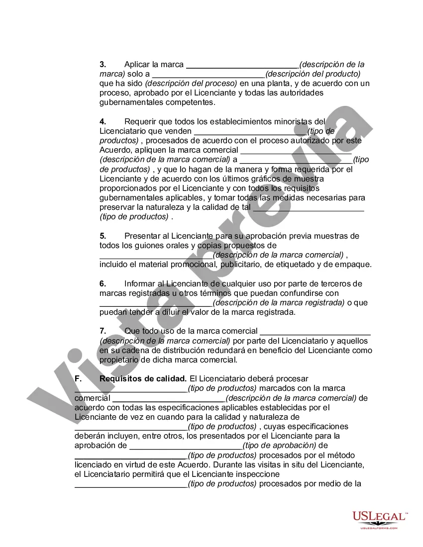 Preview Contrato de Licencia No Exclusiva de Patente de Proceso, Know How y Marca Registrada