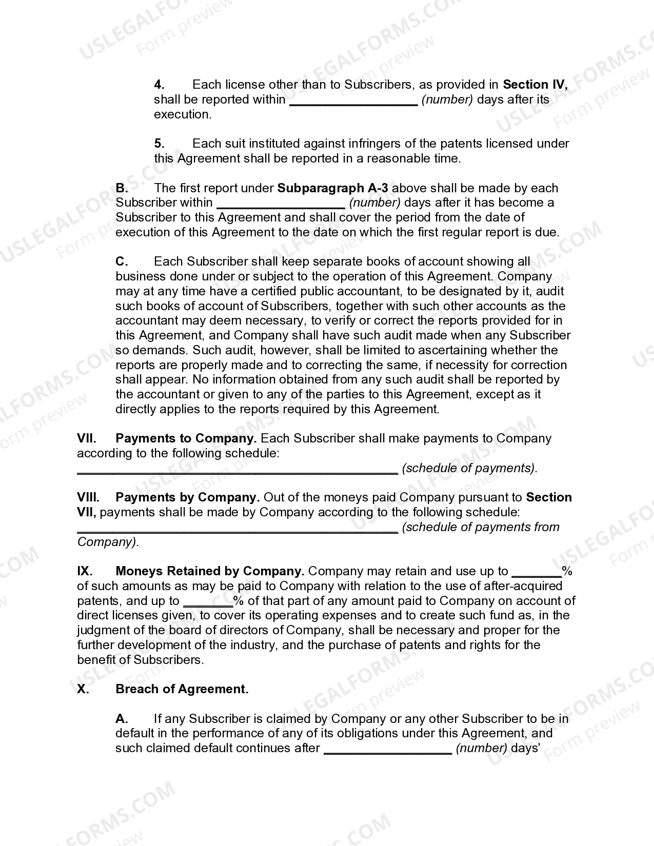 Preview Industry Wide Cross License Agreement