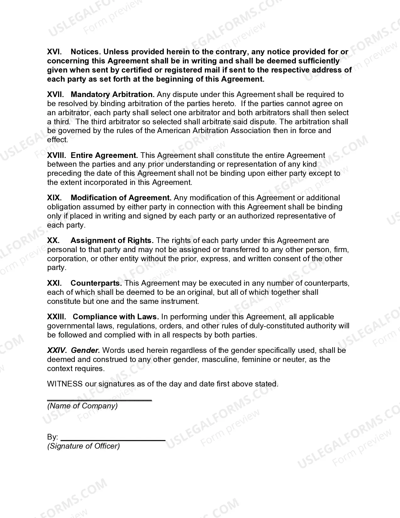 Preview Industry Wide Cross License Agreement