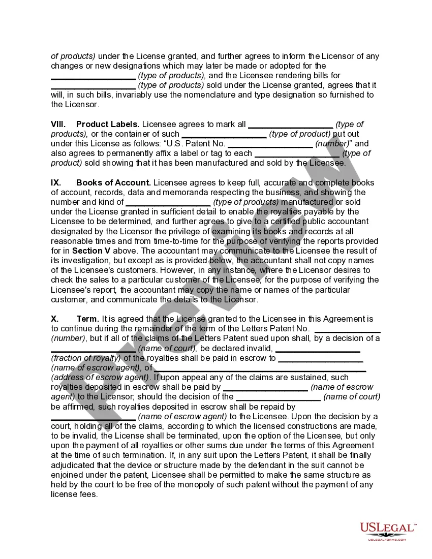 Preview Nonexclusive License Agreement for the Manufacture and Sale of a Product