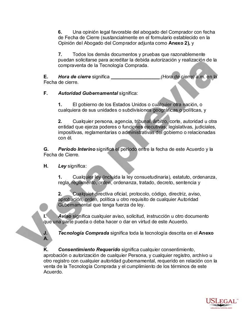 Preview Acuerdo de transferencia de tecnología