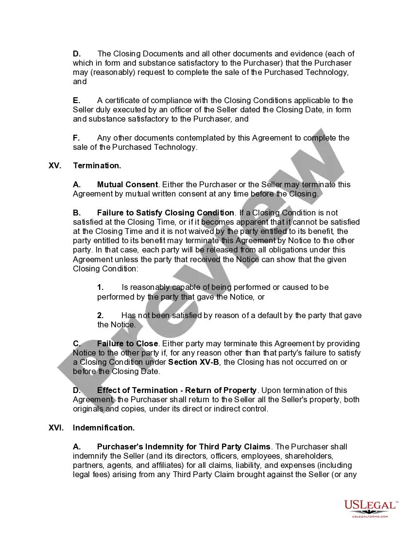 Preview Technology Transfer Agreement