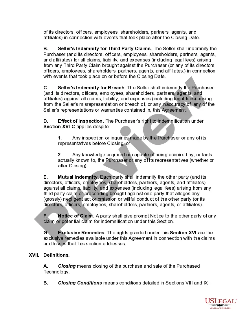 Preview Technology Transfer Agreement