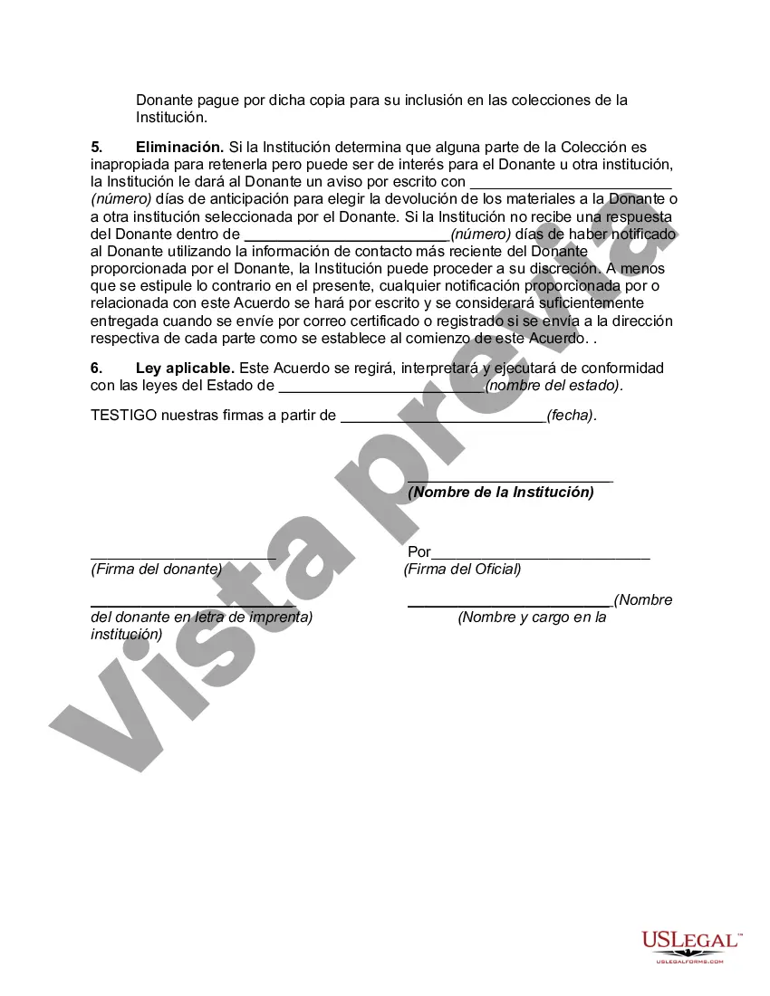 Preview Acuerdo de regalo con la institución