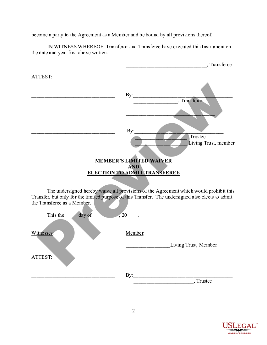 assignment of llc membership interest form california