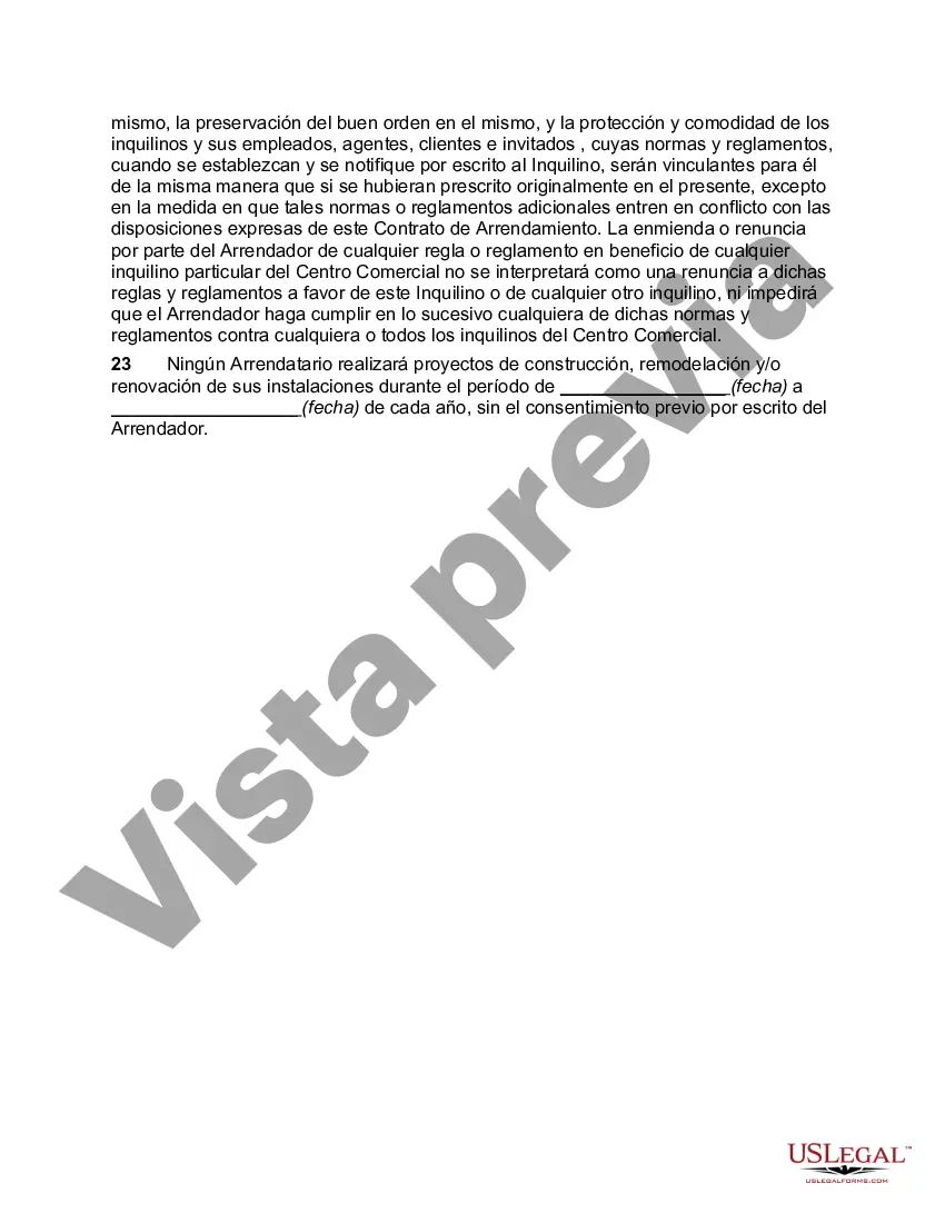 Preview Normas y Reglamentos para Centro Comercial