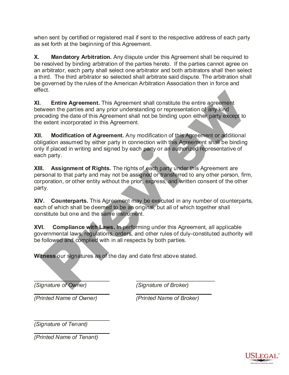 Leasing Commission Agreement - Commission Agreement | US Legal Forms