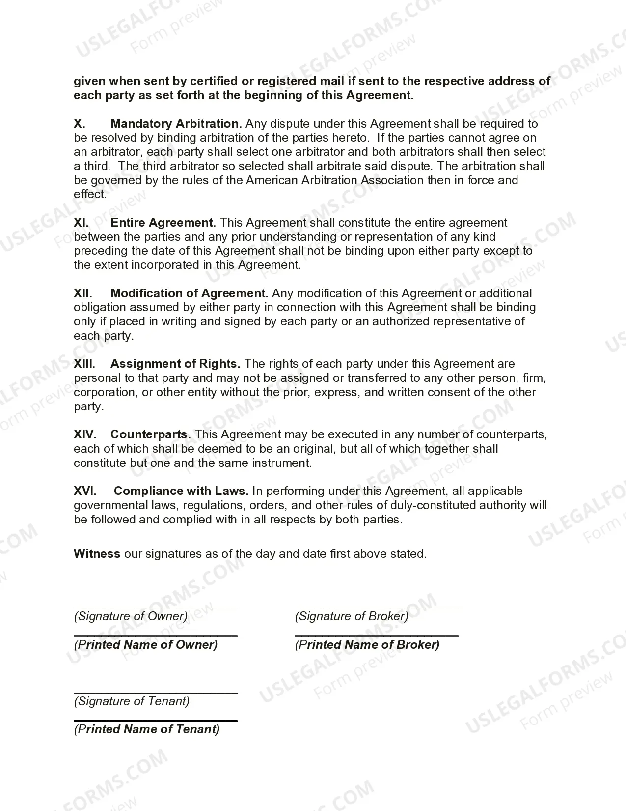 Preview Leasing Commission Agreement