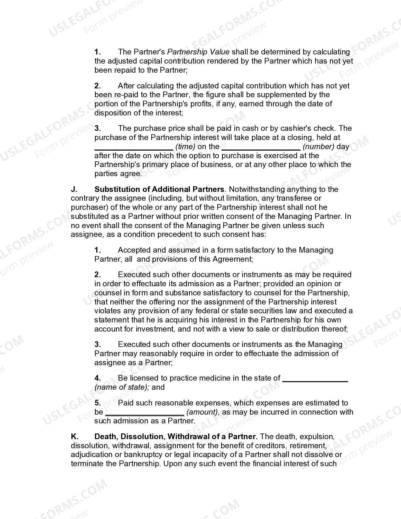Preview Professional Limited Liability Partnership Agreement to Practice Medicine