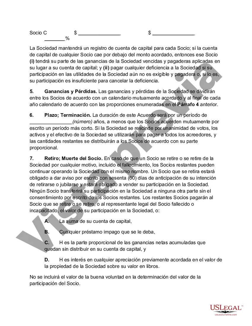 Preview Acuerdo de Asociación con Pacto de No Competir