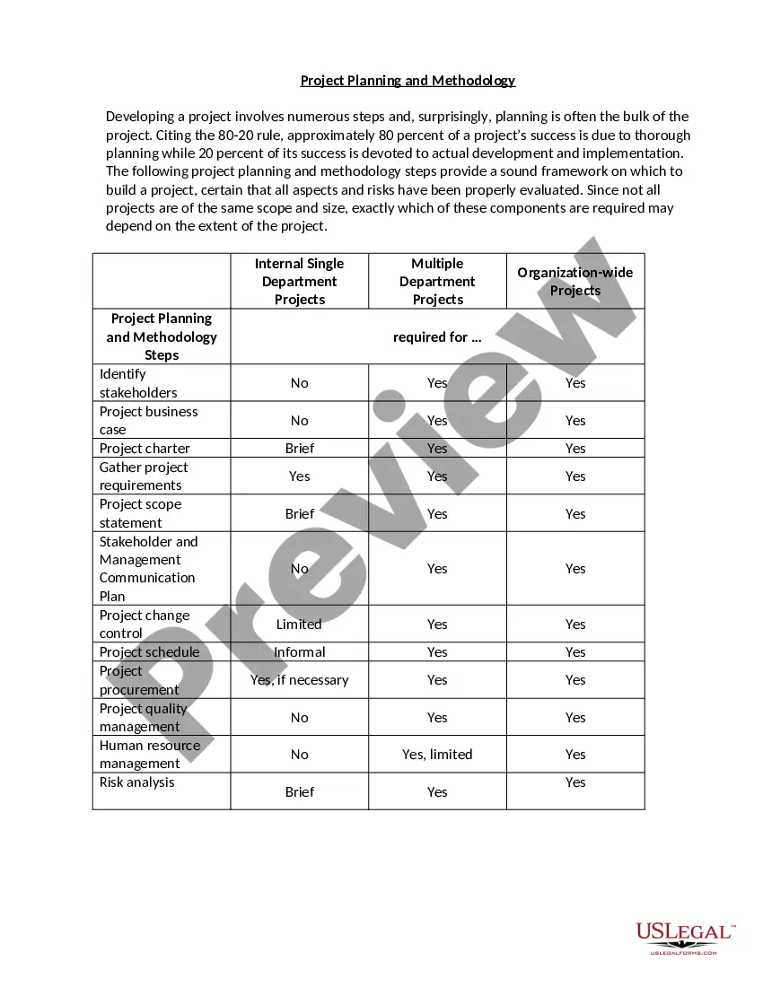 Preview Project Planning and Methodology