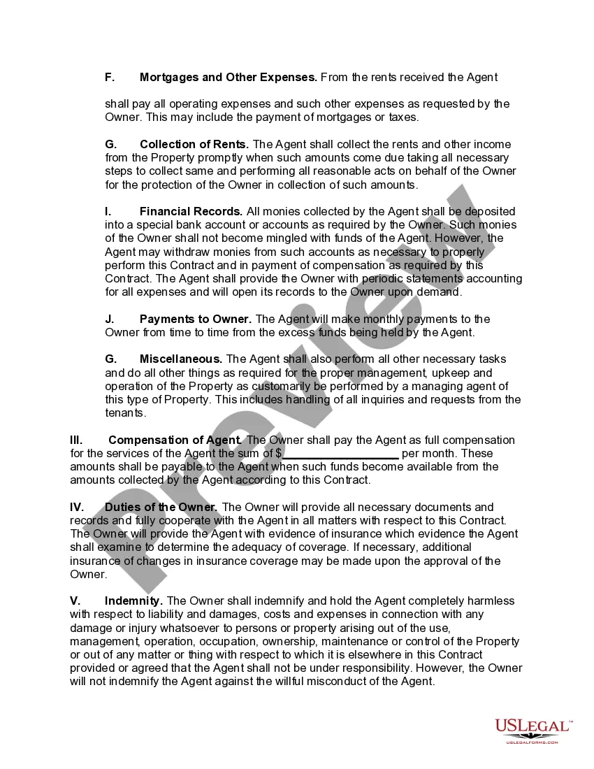 Get Contract for the Management of a Single Family Residence Preview Contract for the Management of a Single Family Residence