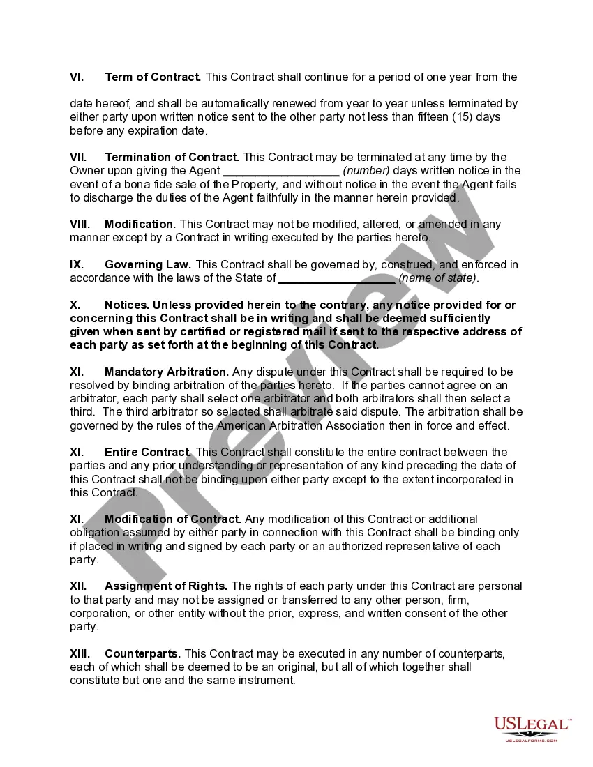 Get Contract for the Management of a Single Family Residence Preview Contract for the Management of a Single Family Residence