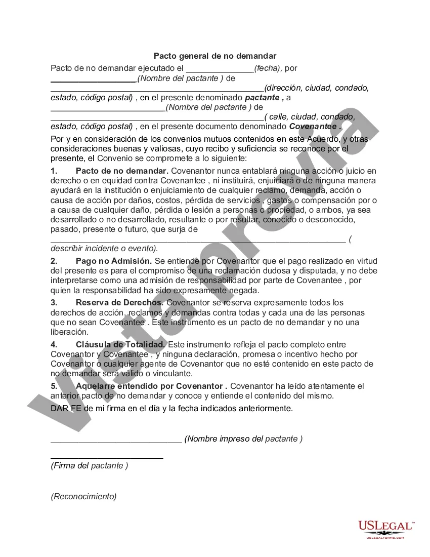 Preview Pacto general de no demandar