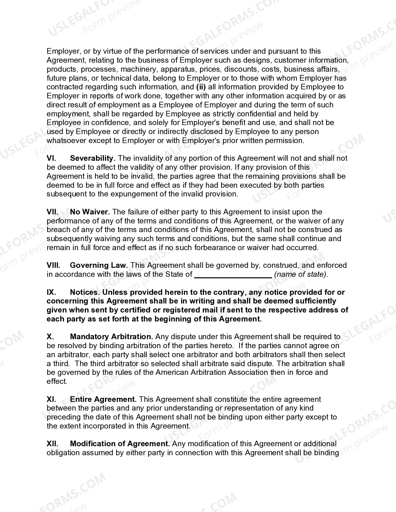 Preview Employment Agreement with Director of Sales