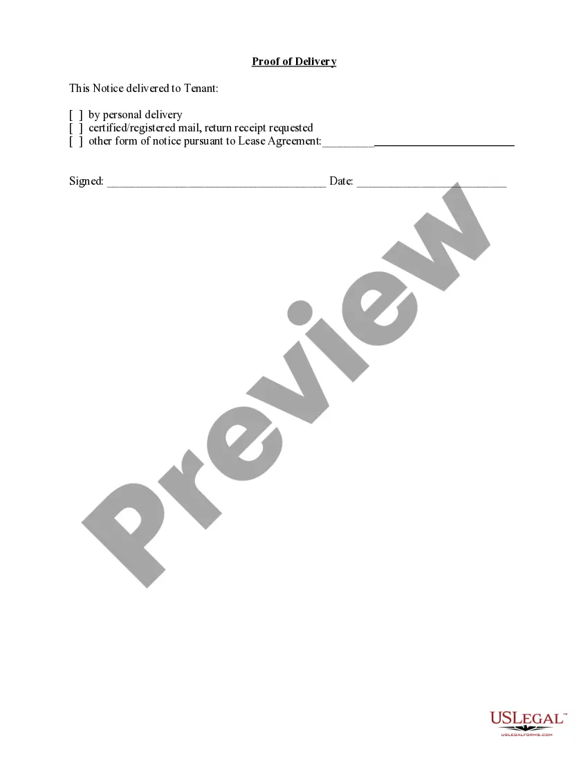 Preview Letter from Landlord to Tenant as Notice to Remove Unauthorized Pets from Premises