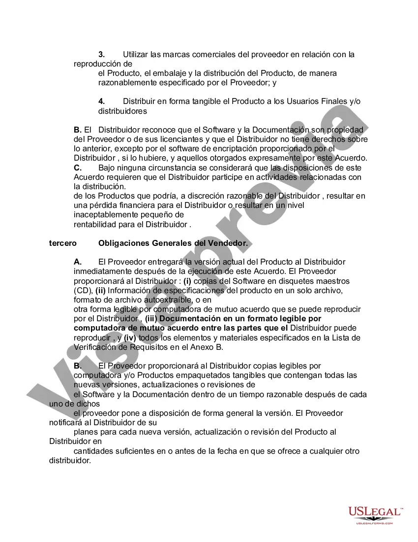 Preview Acuerdo de distribución de software electrónico