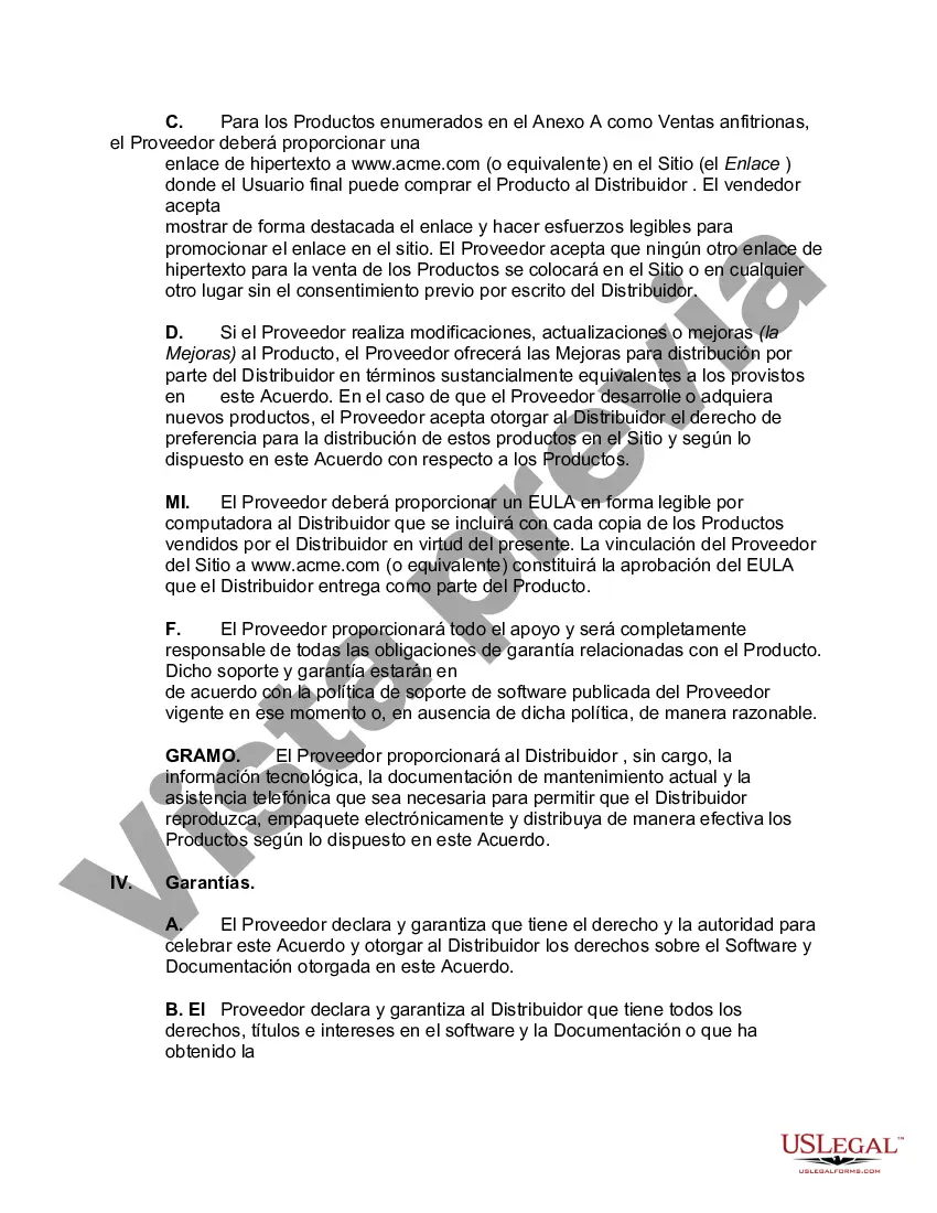 Preview Acuerdo de distribución de software electrónico