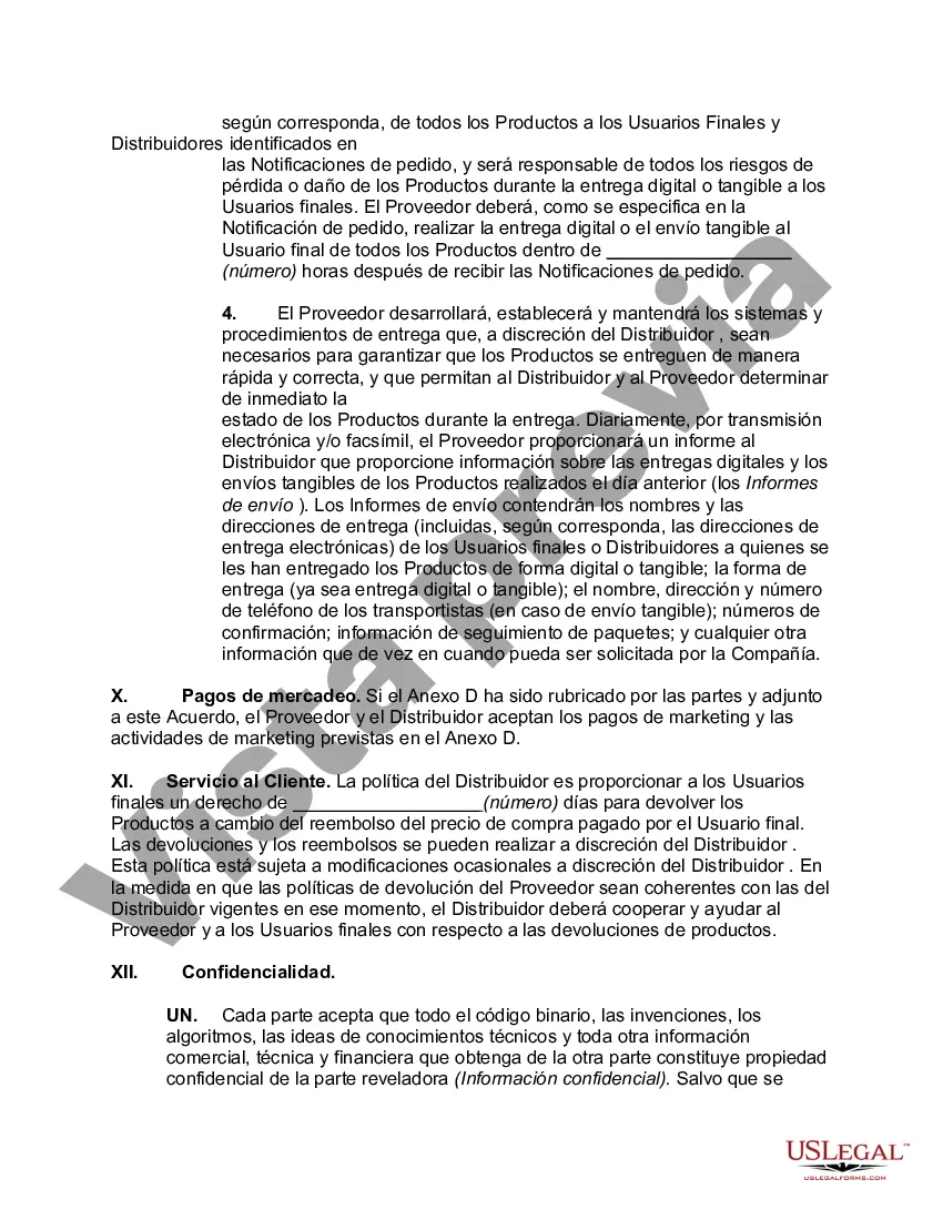 Preview Acuerdo de distribución de software electrónico